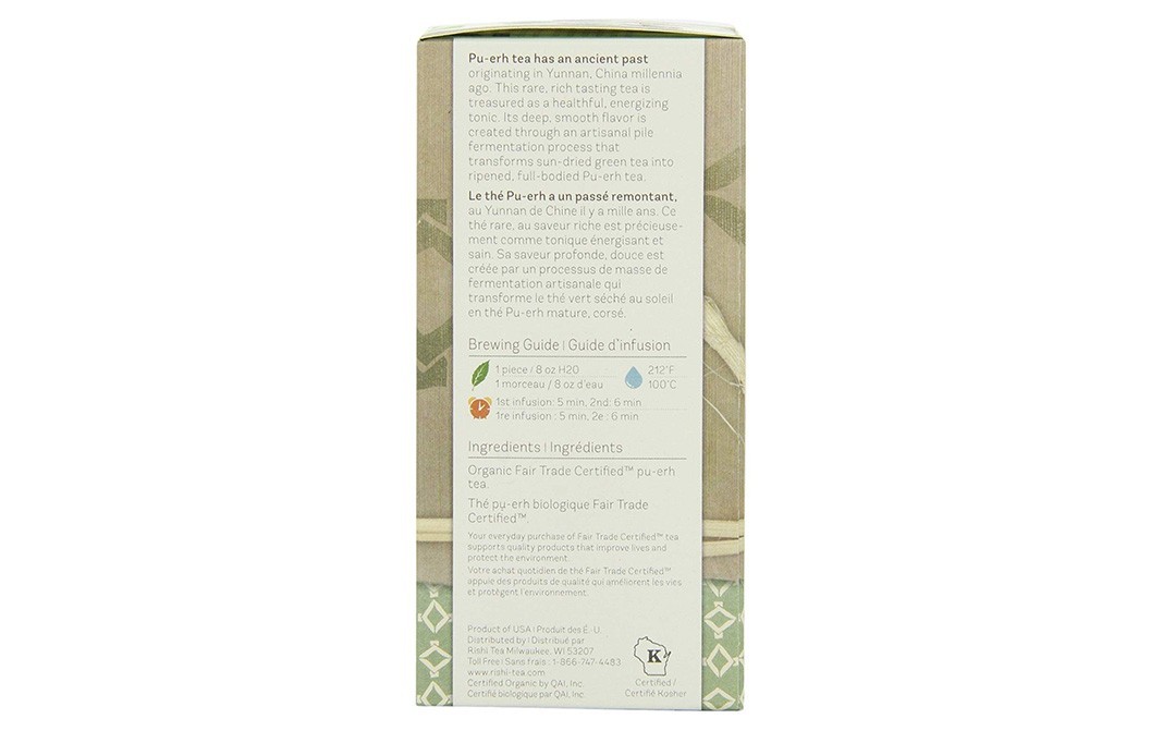 Rishi Tea Pu-erh Tou Cha    Box  91 grams